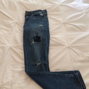 J crew outlet distressed ankle skinny jeans sz 25